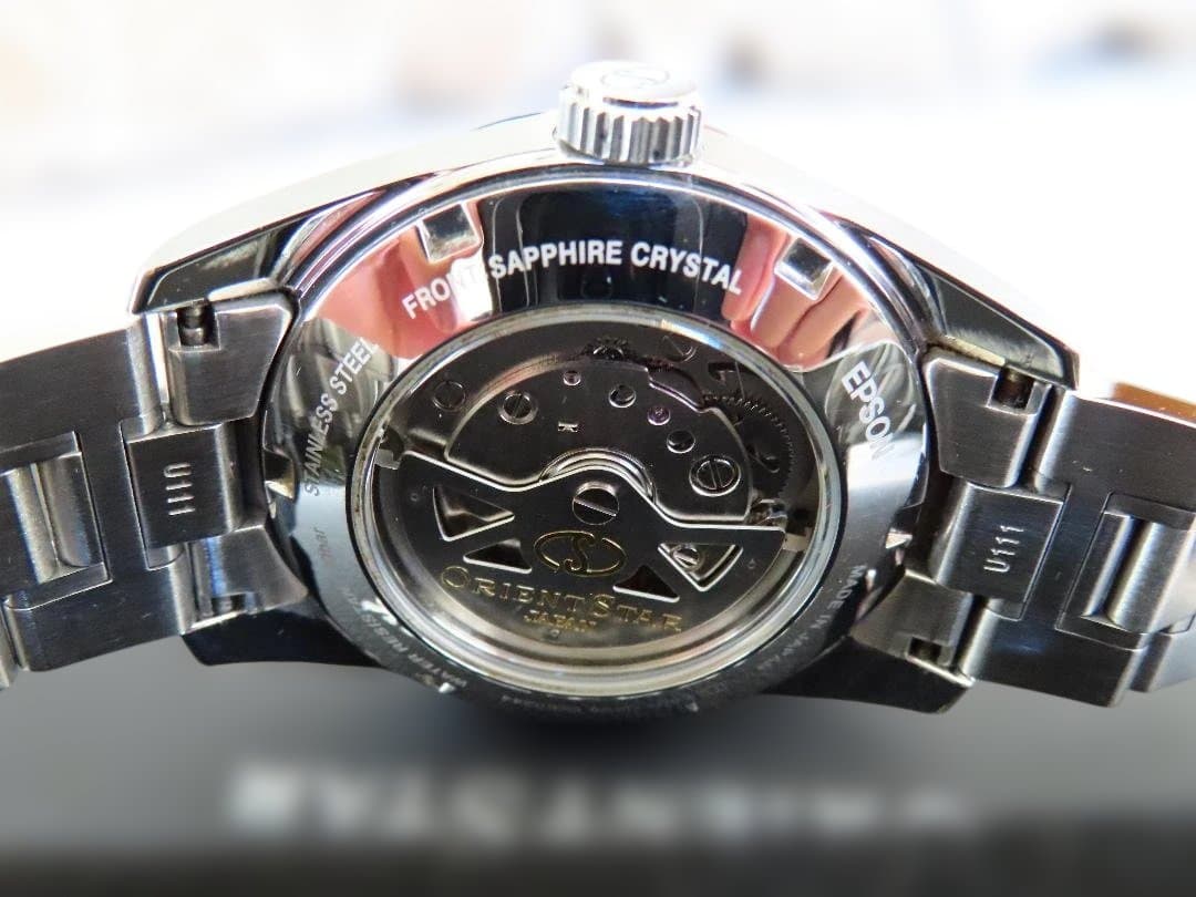 オリエントスター 機械式 メンズ腕時計ネイビー RK-AU0005L