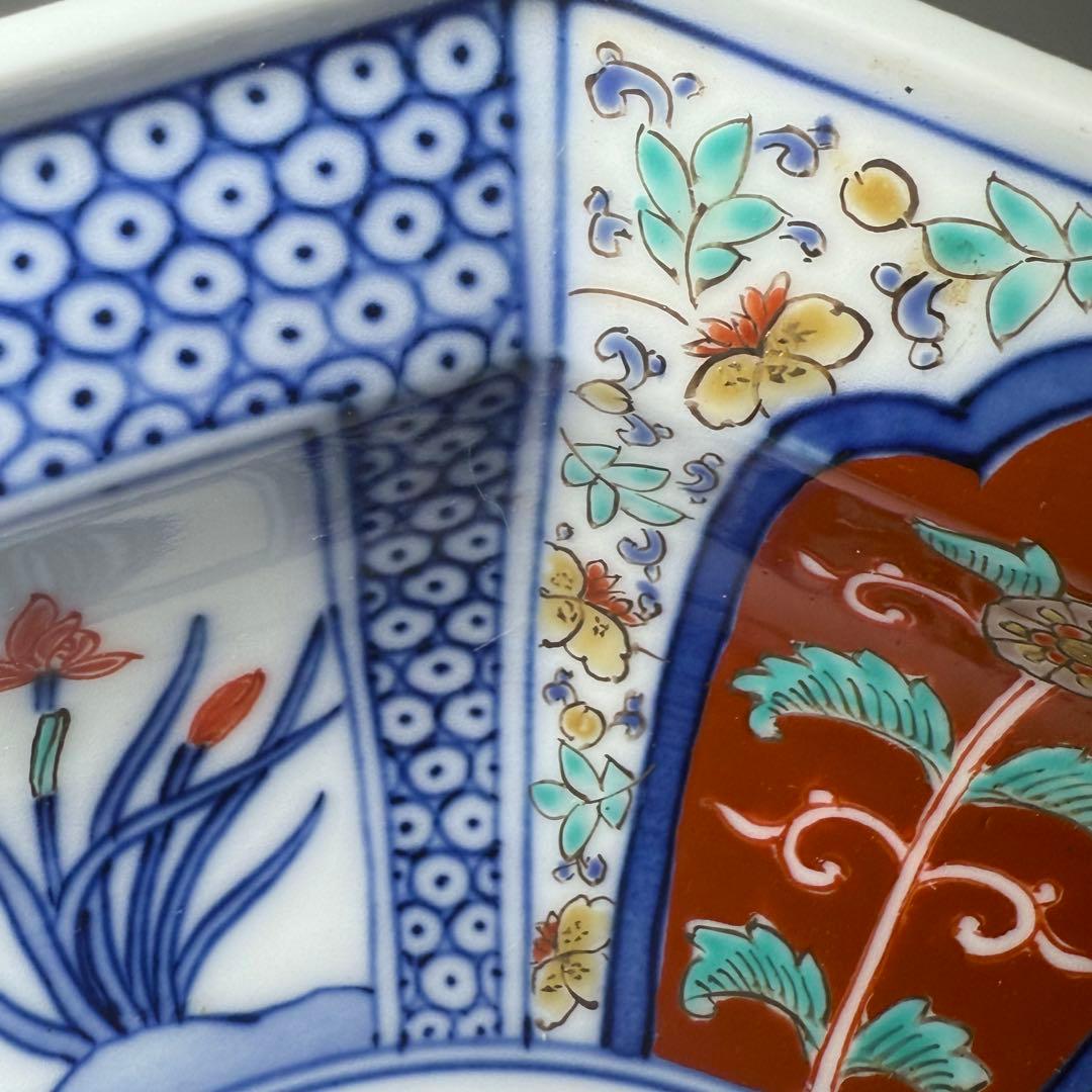 十二代 酒井田柿右衛門 菓子鉢 八角浅小 染錦松竹梅