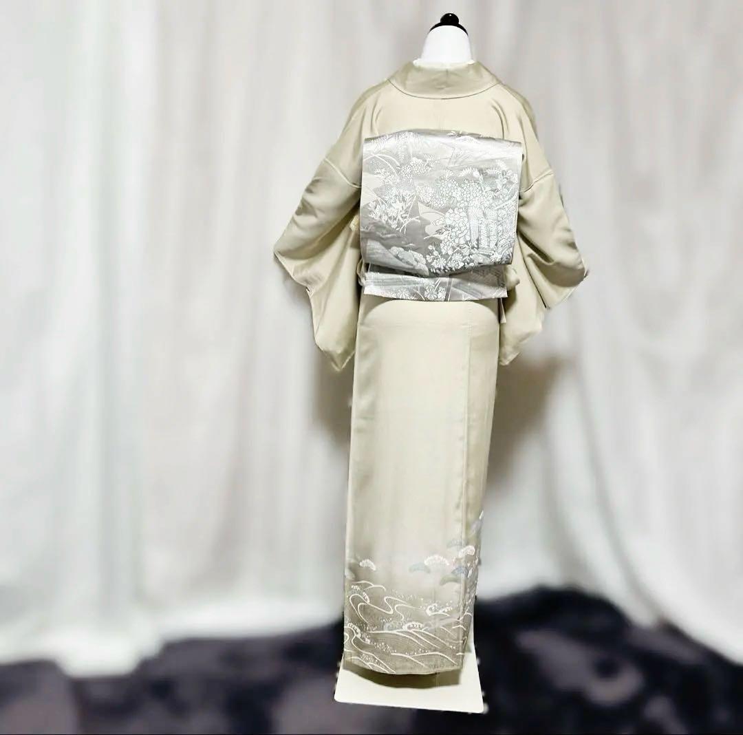 か*ん様 未使用近い 美品 袷 正絹 友禅 訪問着 フルセット 西陣唐織