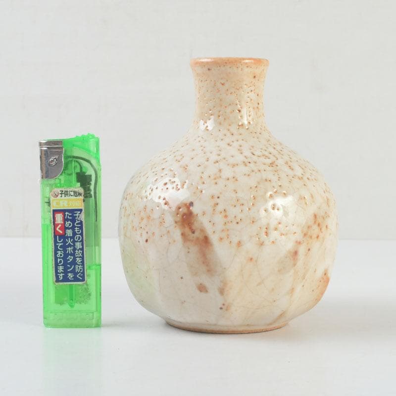 北大路魯山人作 志野焼 徳利 酒器 竹腰長生極め箱 V 9610 美術品・