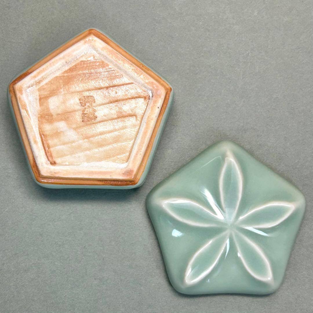 香合 4個セット 『押小路 青磁 呉須 祥瑞 交趾』 茶道具 茶道 共箱 工芸品