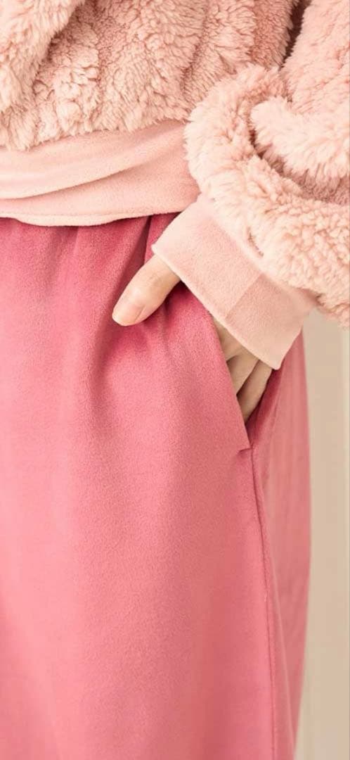 ［新品・未使用］SNIDEL  リボンフリースセットアップ　ピンク