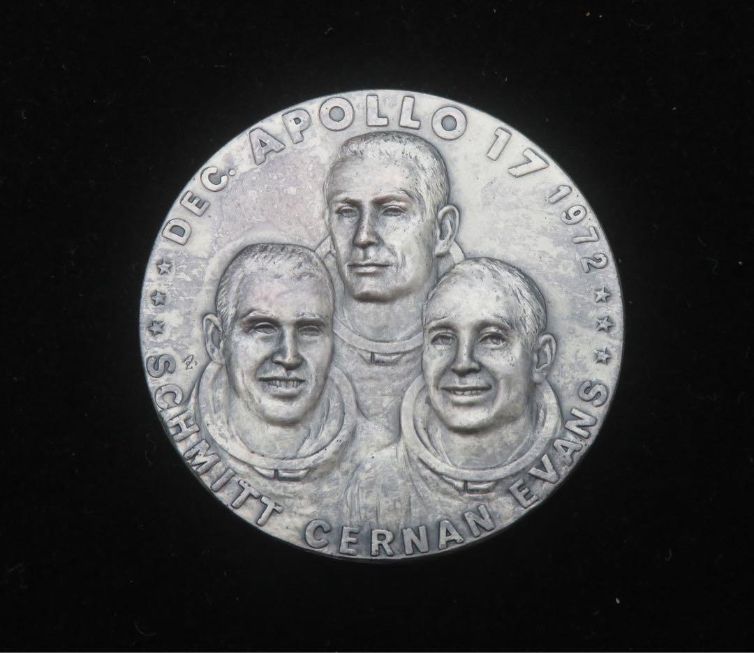 795、アポロ17号月着陸記念純銀メダル 純銀刻印 約40.93g