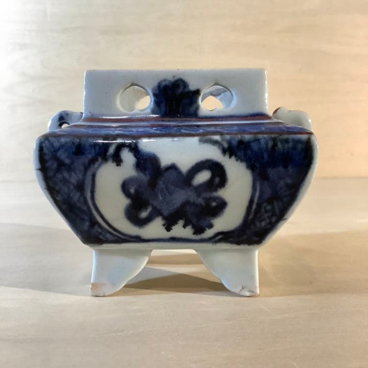 小野窯赤絵唐人画急須江戸時代九谷焼