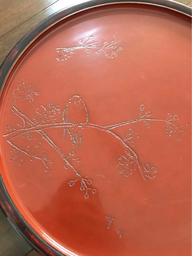 烏城彫　お盆　丸盆　飾盆　大、中、小　3点セット　A