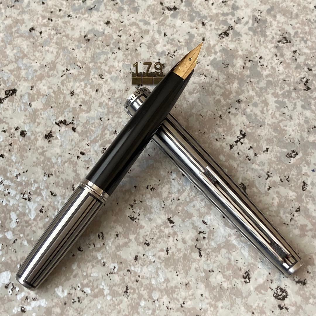 179 オーバーホール済み 万年筆 プラチナ PLATINUM 蝕刻 18k - メルカリ