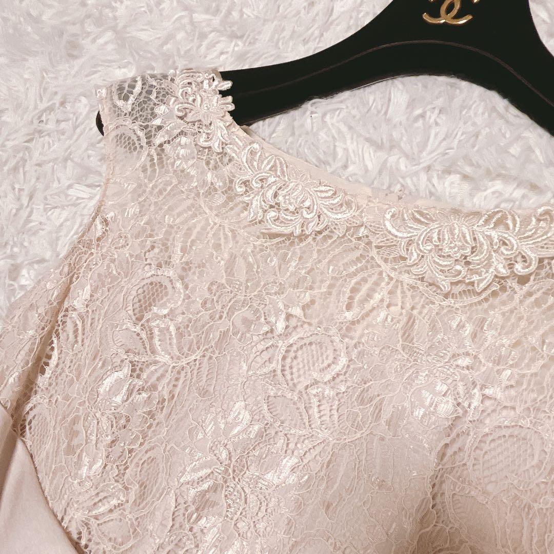 高級 東京ソワール マザーズ ドレス ロング ドレス レース ボレロ ベージュ