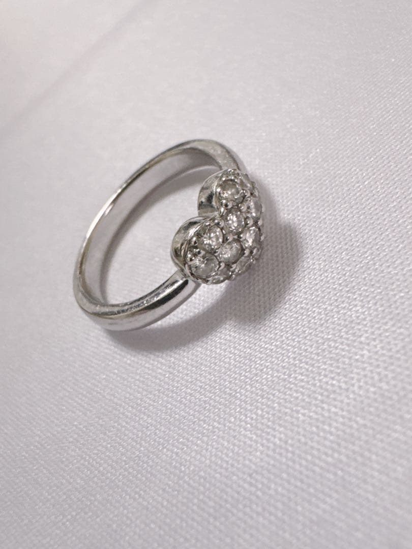 ヴァンドーム青山　ハート　シルバー　リング指輪　K10 11号