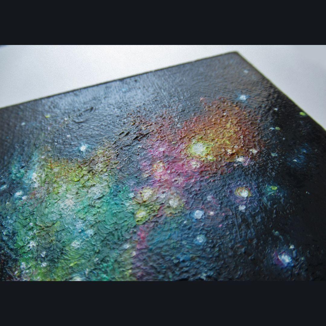 ［匿名で配送］一点もの 銀河 星 油絵 油彩 絵 絵画