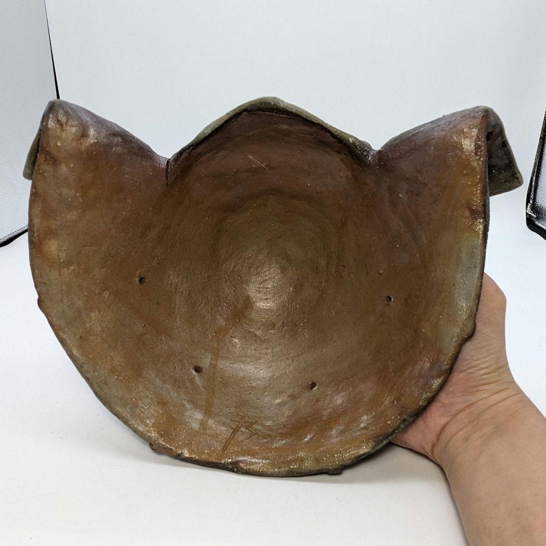 西川政彦 備前焼 兜2種 合箱 カブト 鎧兜 端午の節句 置物 細工物 西川政美