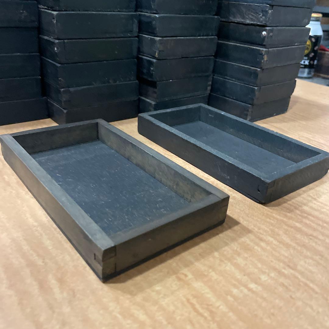 B30-2/活版印刷所で使われていた小箱（文選箱）30枚【古道具】