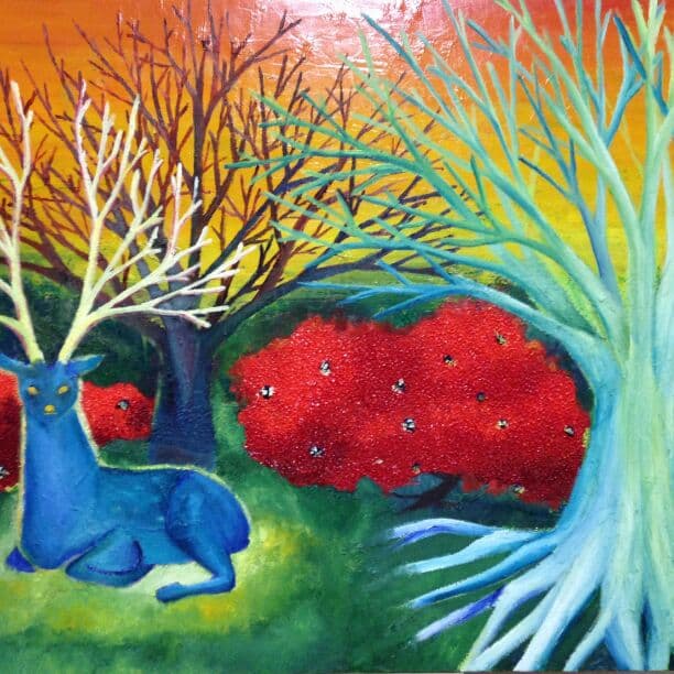 鹿の絵(送料によってお値引きする場合もあります)