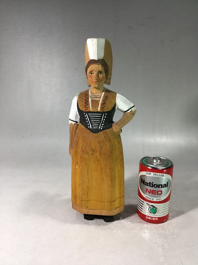 働く女 木彫り 風俗 人形 不明 ハンスハグラー ？ スイス 民族 農民