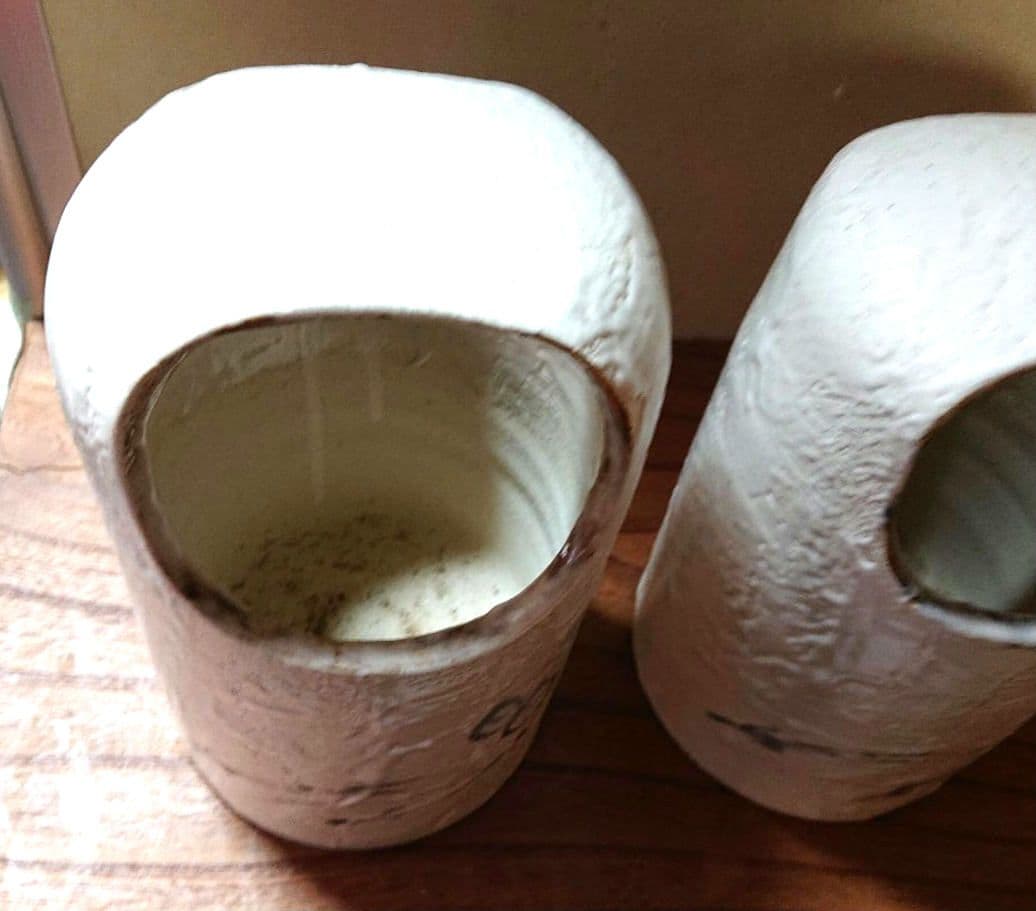 茶道具手焙一対持ち手付き陶器