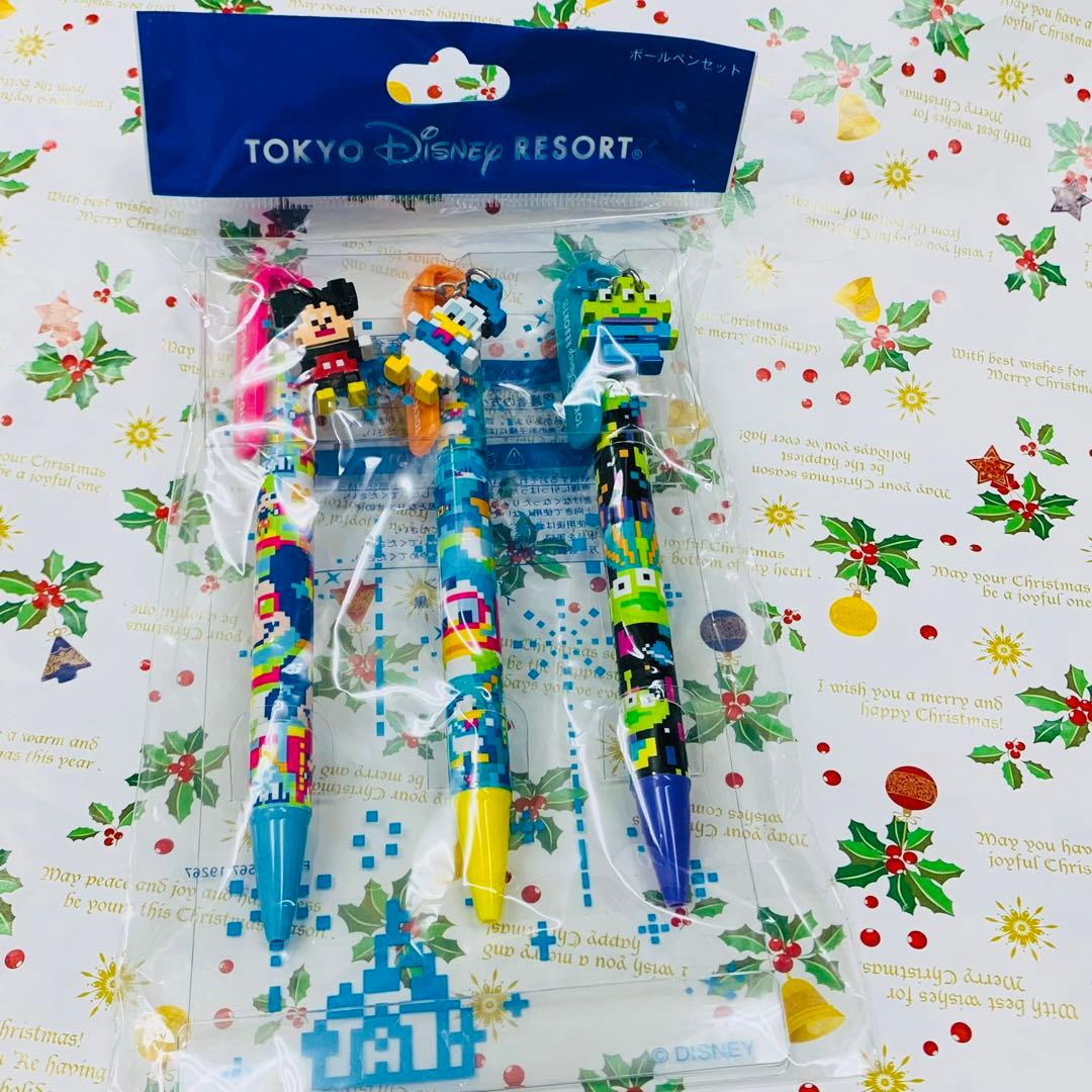 ディズニーリゾート ボールペンセット 3本 ミッキー ドナルド エイリアン
