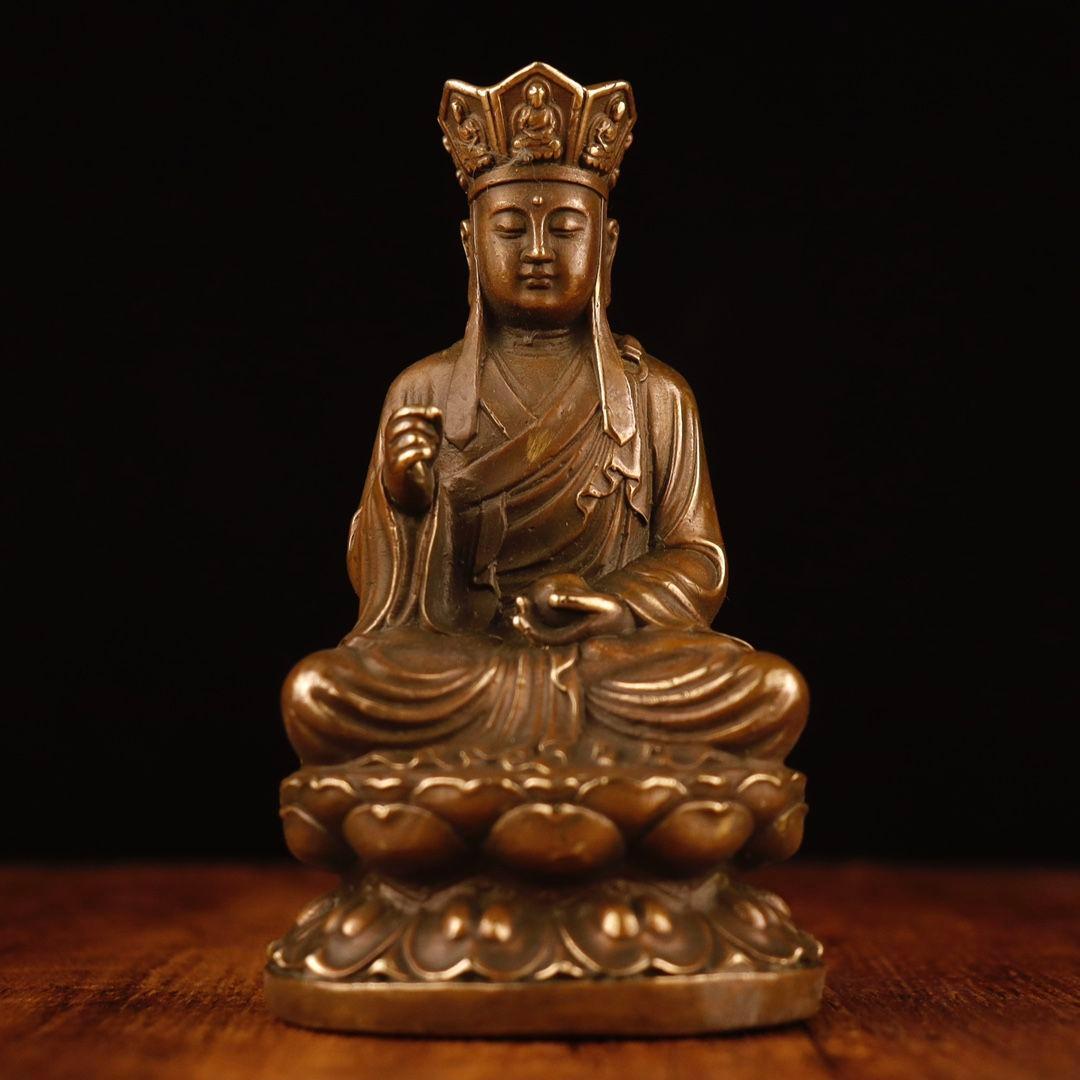 仏教美術 仏像 銅像 地蔵王菩薩仏像 奉納 九華山坐蓮地蔵王 工芸