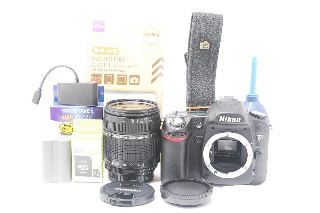 極少ショット数、美品】Nikon D80 望遠レンズセット✨レンズ交換不要✨