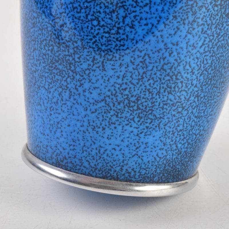 七宝焼 大吉七宝工房 太田博明作 花蝶文 花瓶 V 9147