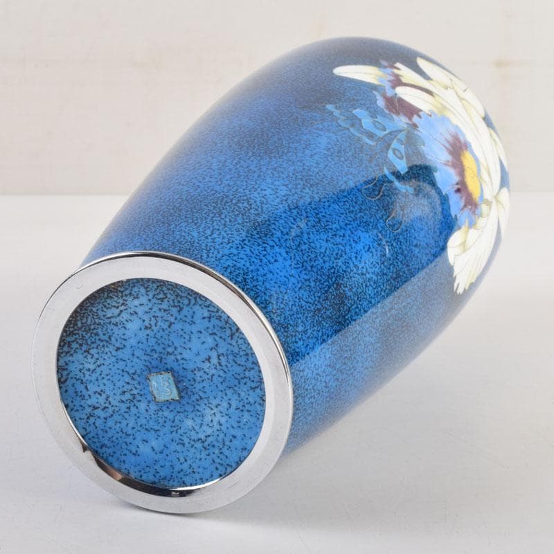 七宝焼 大吉七宝工房 太田博明作 花蝶文 花瓶 V 9147 - メルカリ