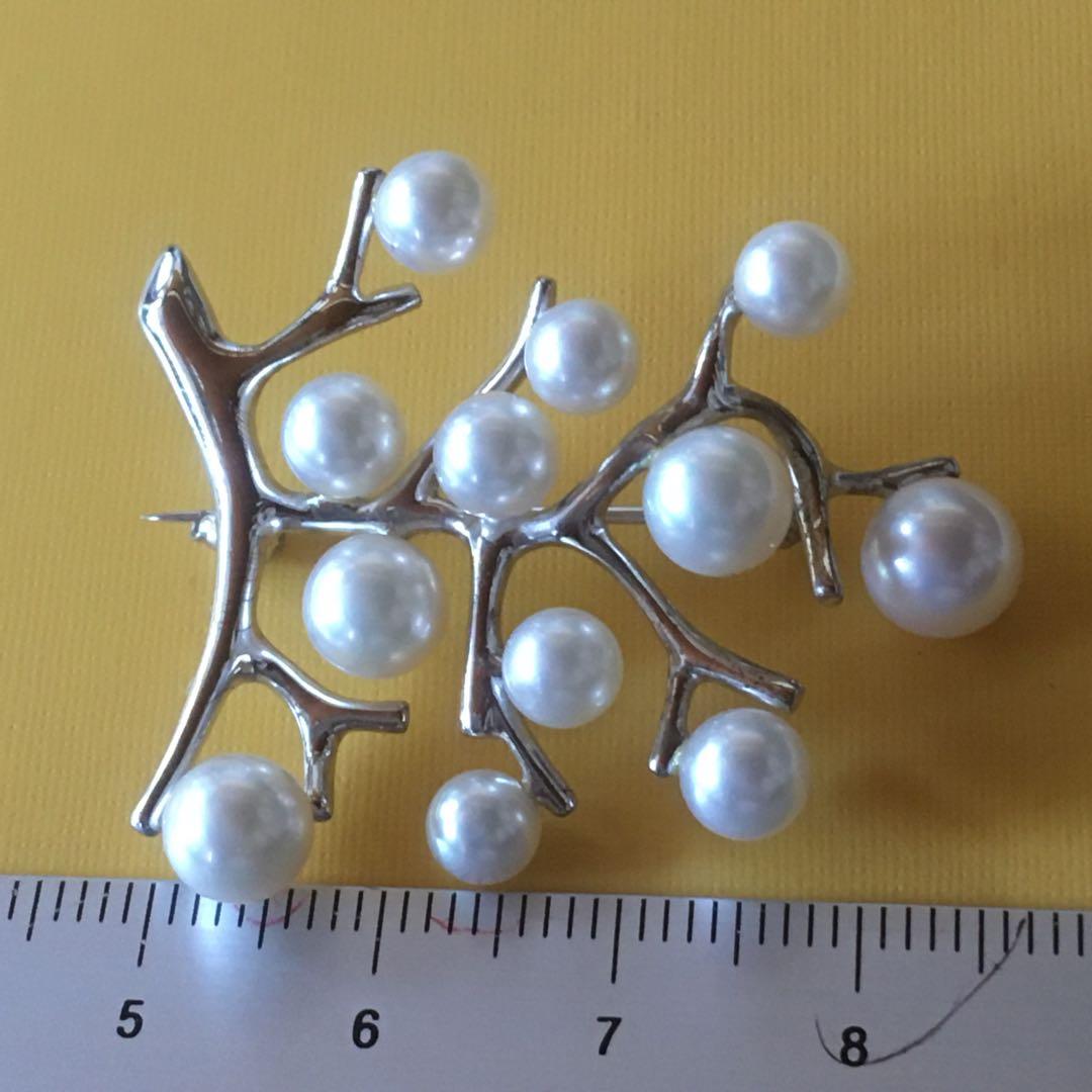 ミキモトパール幸福の木ブローチ ミキモト 幸福の木 ブローチ パール