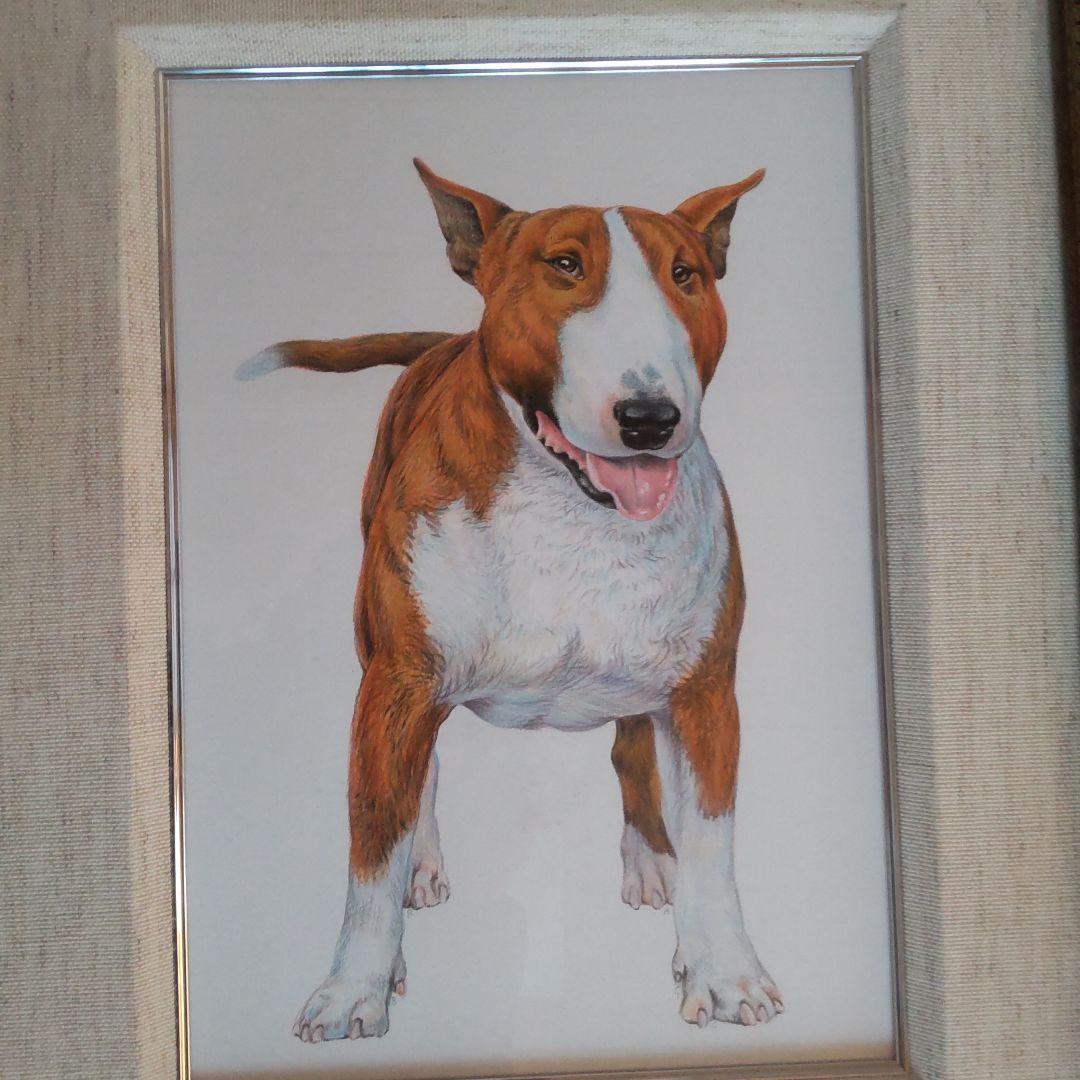 チャールズ・リン・ブラッグ　犬　色鉛筆画　5号