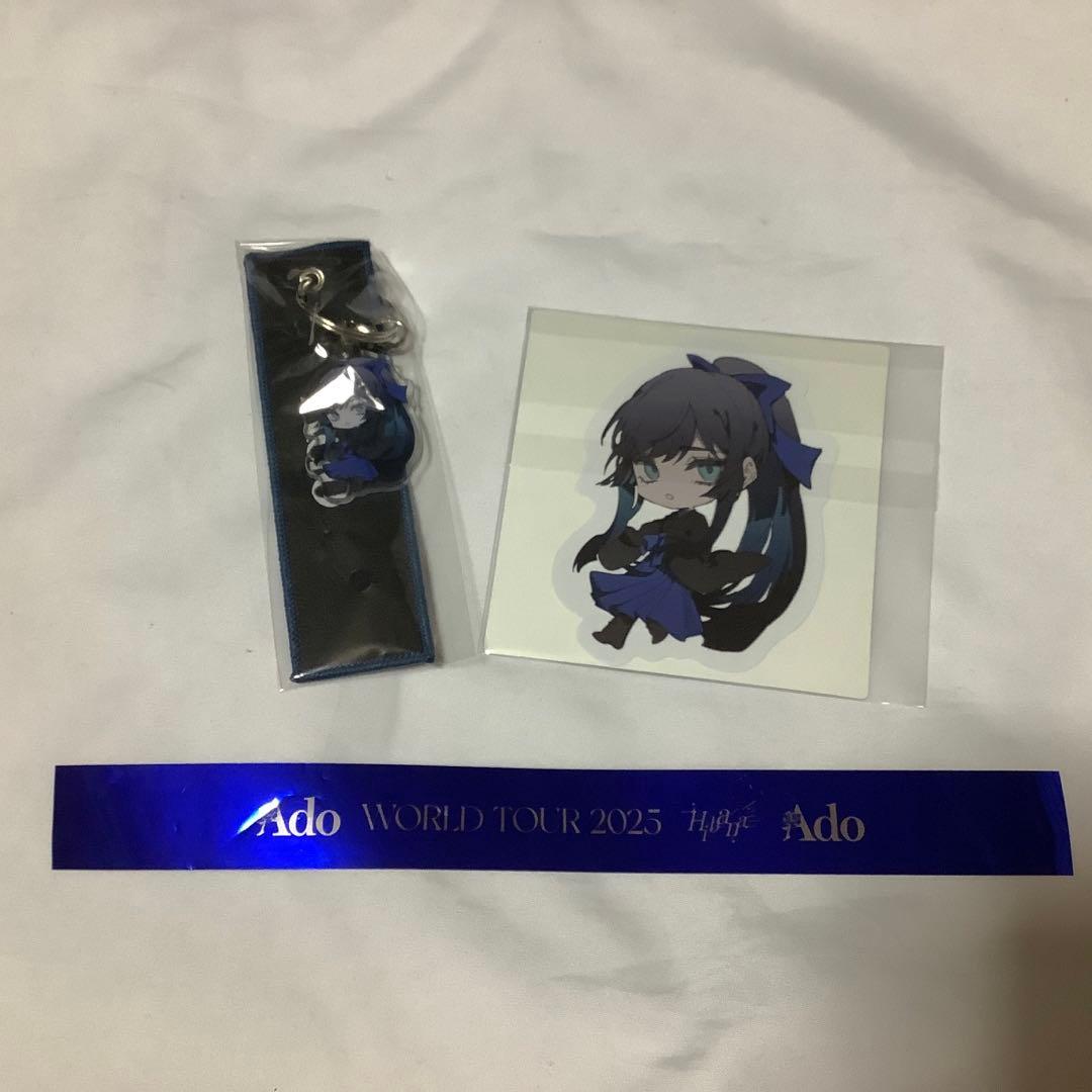 Ado Hibana ステッカー タグ 世界旅行 銀テープ