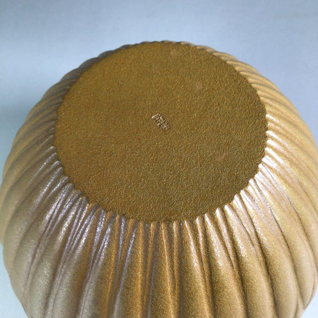 R671 建水 『中川浄益造』『而妙斎 書付』『菊彫モール建水』 共箱