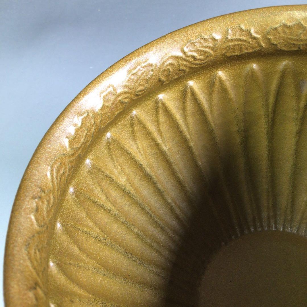 R671 建水 『中川浄益造』『而妙斎 書付』『菊彫モール建水』 共箱