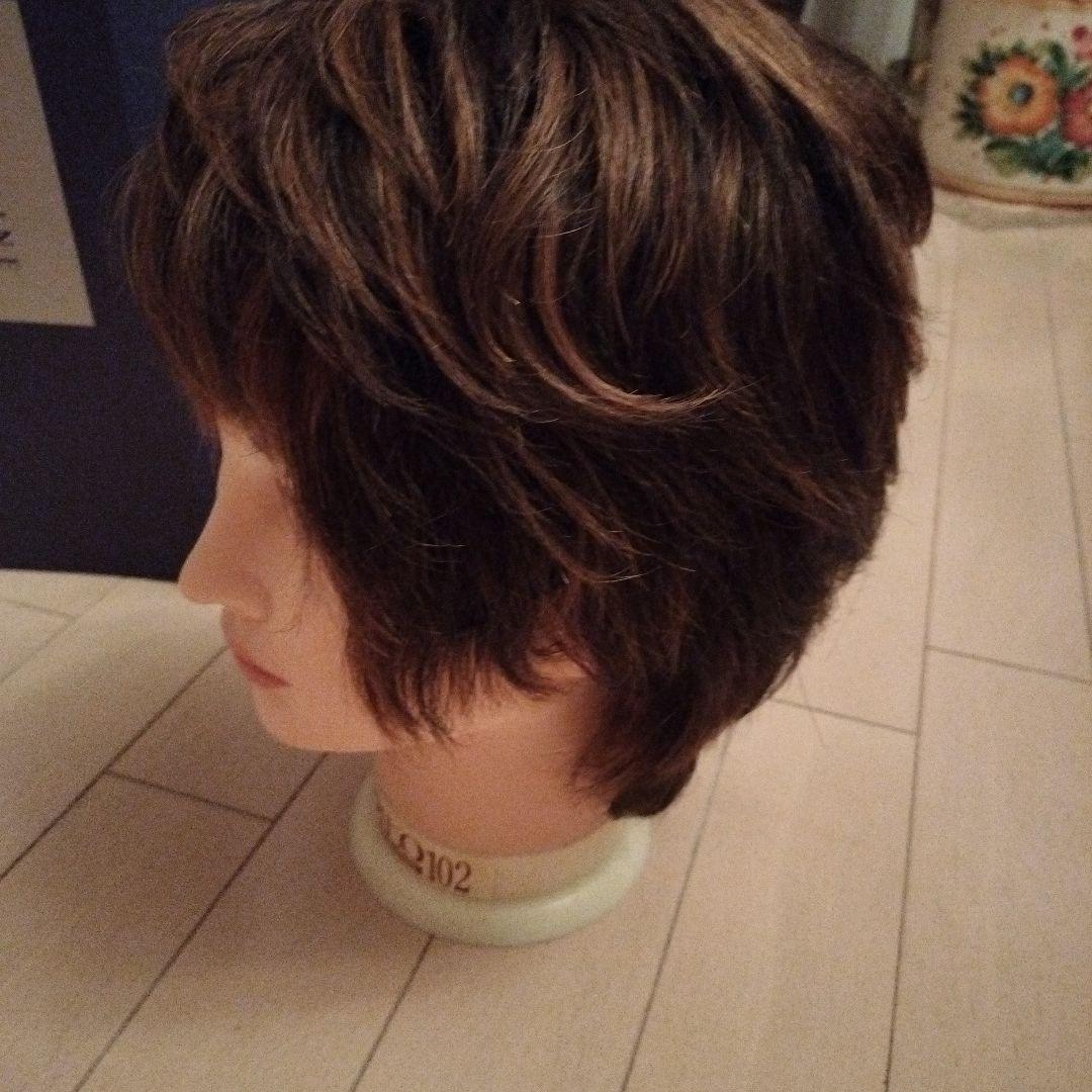 ブラウン ショートウィッグ レイヤーカット