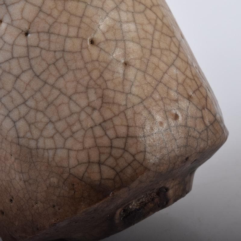 志野焼 古志野 面取ぐい呑 酒盃 時代箱付 C 7782