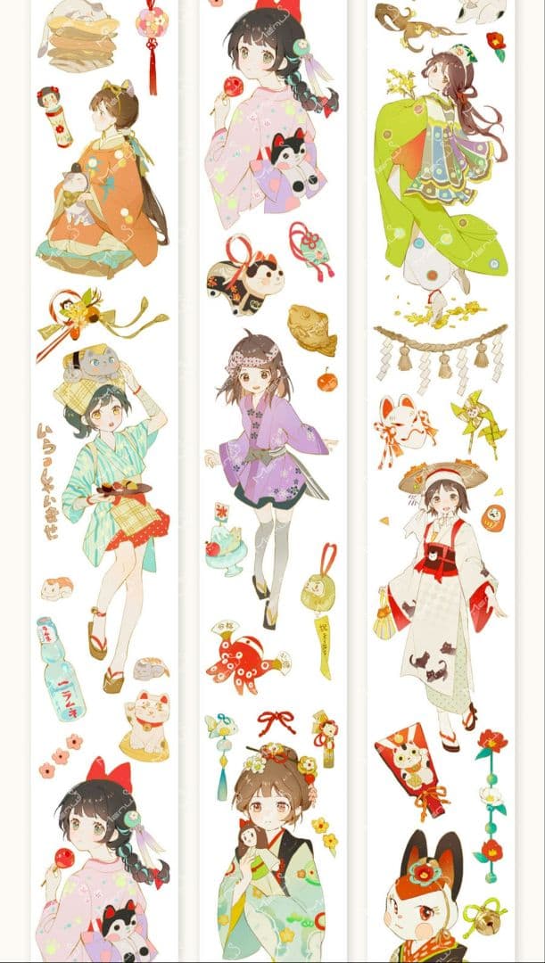 人物マステ156 可愛いい❤️❤️人物マステフレークシール( ⸝⸝•ᴗ•