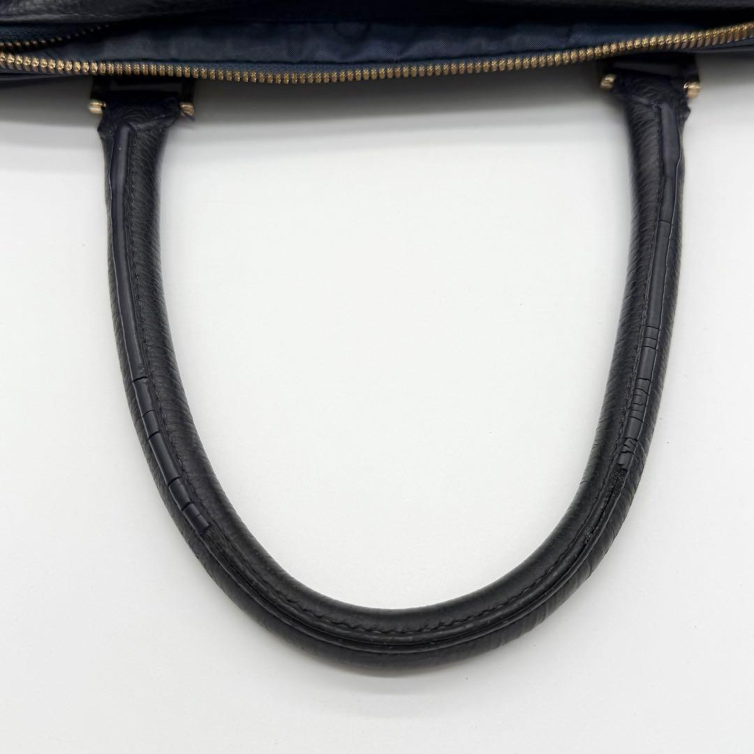 【美品】CIMABUE ビジネスバッグ ブリーフケース レザー 2WAY 紺色