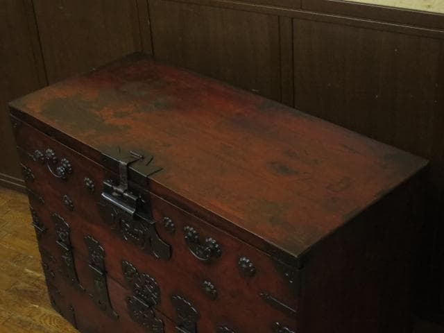 李朝古民具 朝鮮美術 朝鮮古民芸 松無垢材 卍字鉄