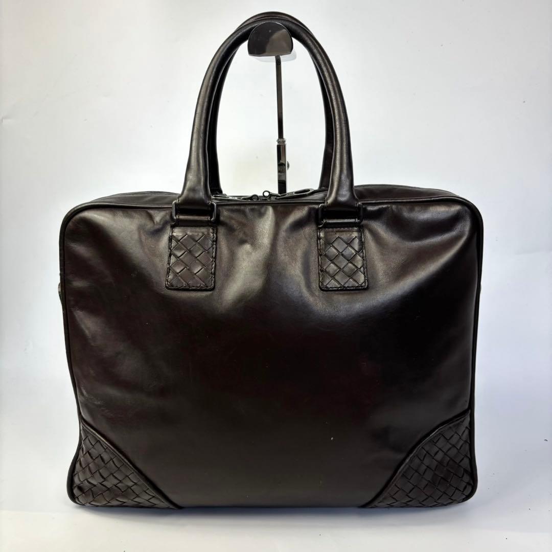 ボッテガヴェネタ　ビジネスバッグ　イントレチャート　レザー　ブラウン　A4可能