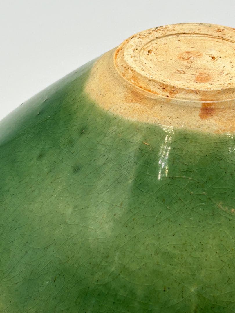 ☆0030宋時代 吉州窯 緑釉鳳紋碗 磁器 ☆天目茶碗 茶道具 茶器 唐物