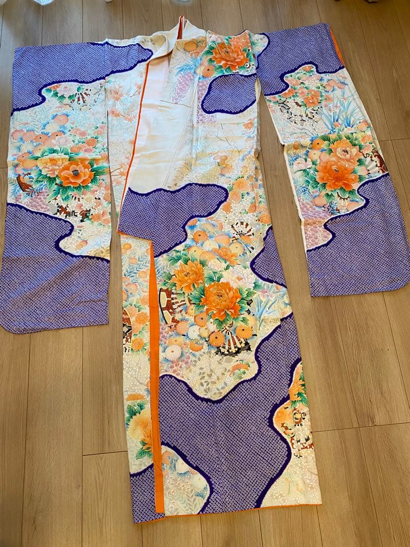 振袖2点セット 袋帯 振袖 着物 鹿子 牡丹 袴 卒業式 成人式 卒業小