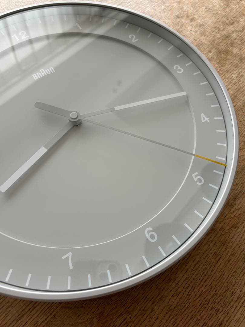 ほぼ新品⭐︎BRAUN Wall lock BC17G 壁掛け時計　グレー