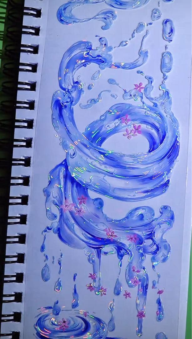 【9423】海外　3/5/巻　貝殻光マスキングテープ　水滴　一部半透明　装飾系