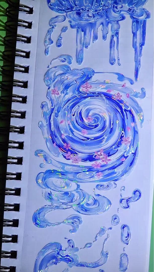 【9423】海外　3/5/巻　貝殻光マスキングテープ　水滴　一部半透明　装飾系