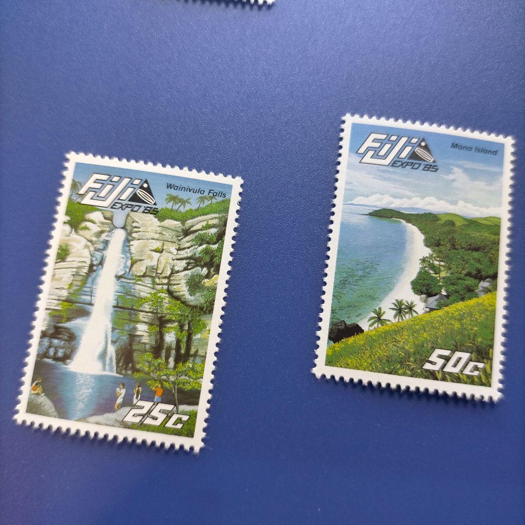 3324 外国切手 フィジー 1985年 EXPO日本万国博覧会 4種完 3324 外国