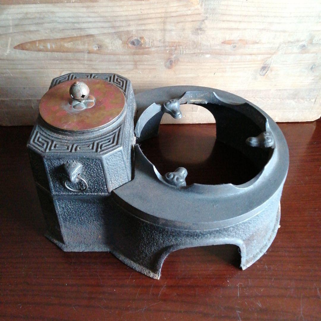 蓋付長火鉢鉄壺 29cm