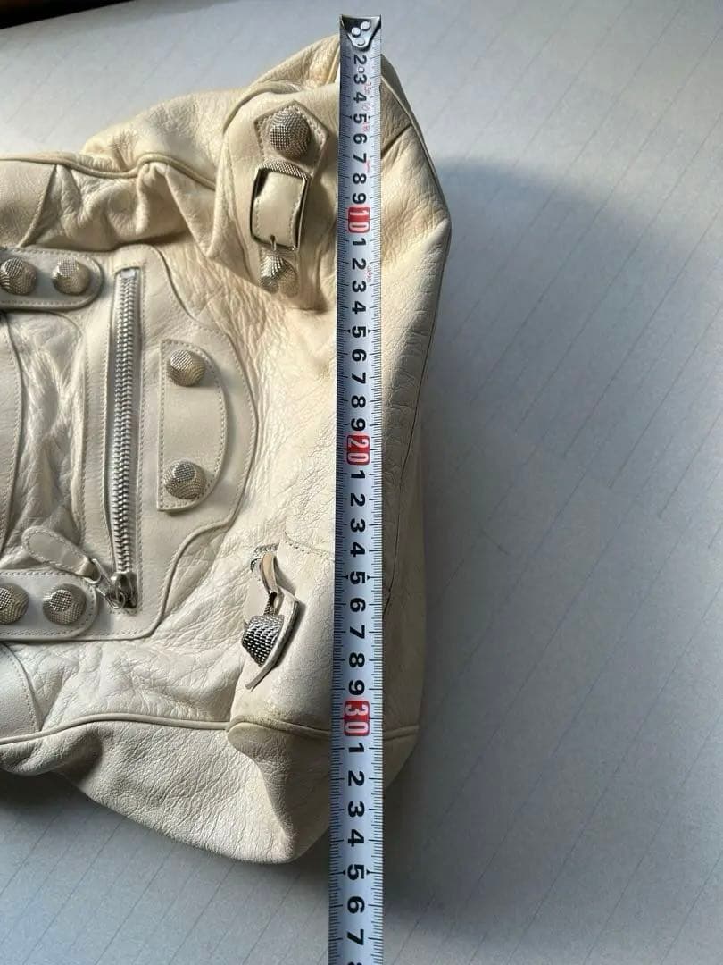 BALENCIAGAバレンシアガホワイトショルダーバッグ