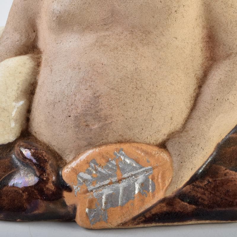 京焼 清水焼 清水六兵衛作 布袋像 置物 共箱 C 9099