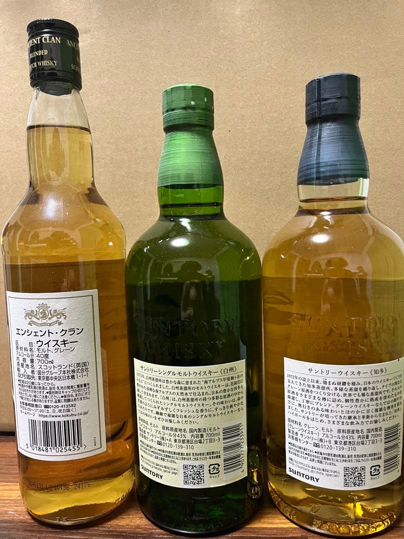 白州 ・知多・エンシェント・クラン ウイスキーセット