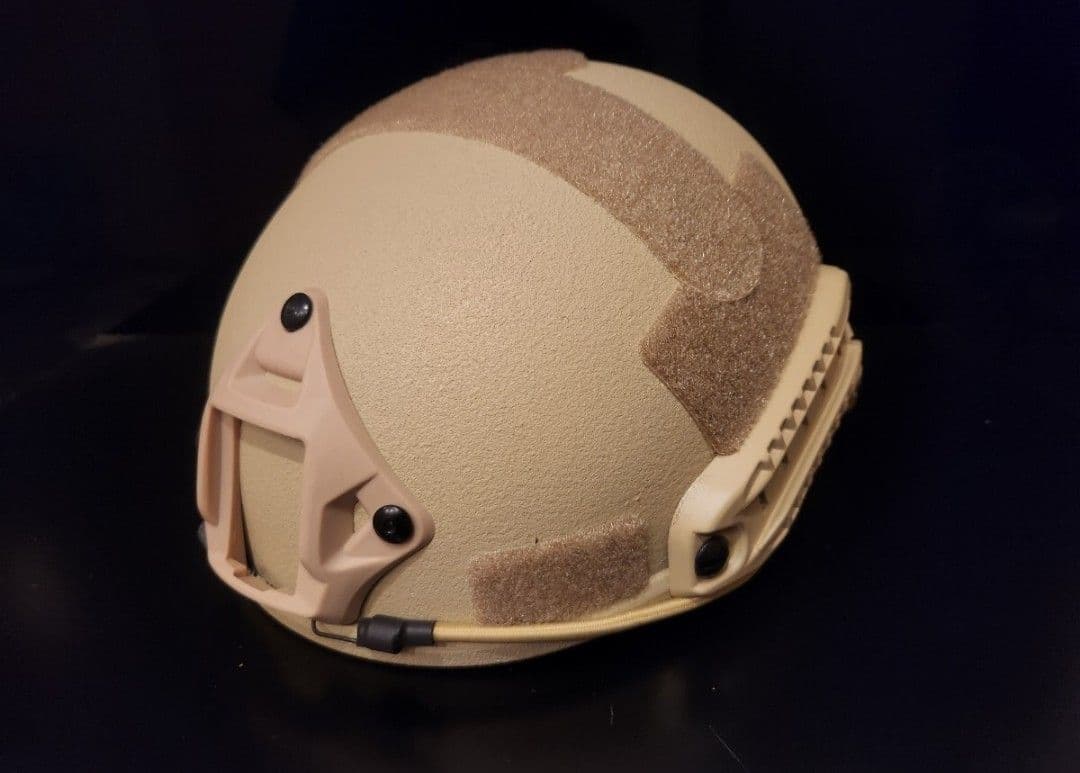 NIJ ⅢA(レベル3a)実物防弾ヘルメット サイズ:55㎝～62㎝、TAN
