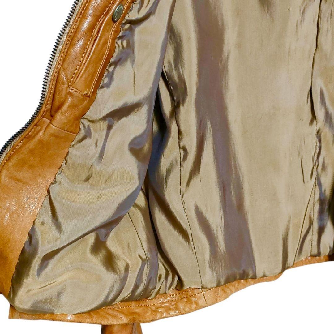 ユナイテッドアローズ BY レザー ジャケット L ライトブラウン