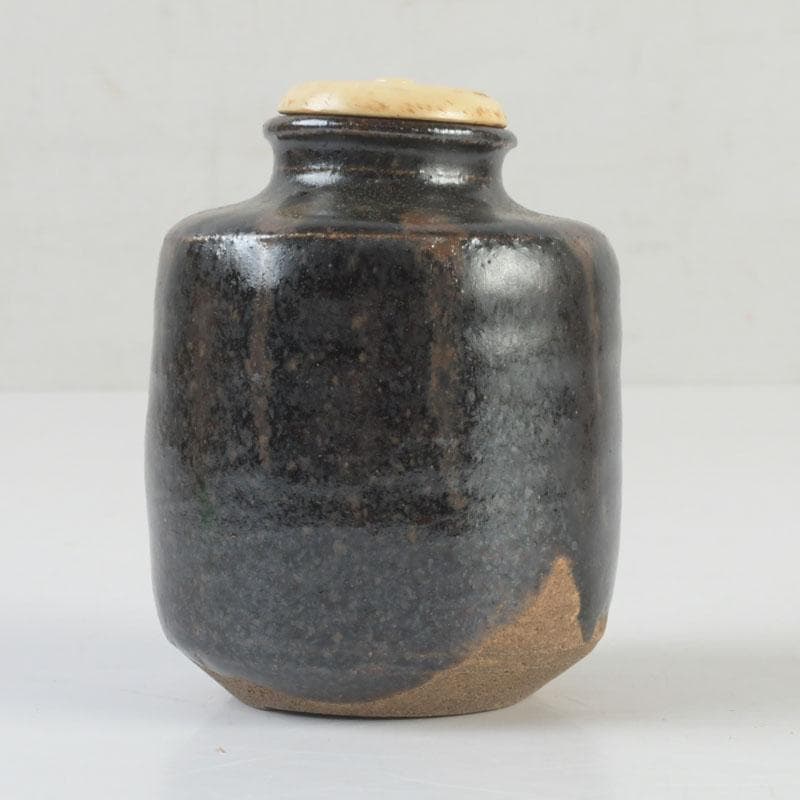 茶道具 瀬戸焼 古瀬戸 茶入 仕覆付 V 9680