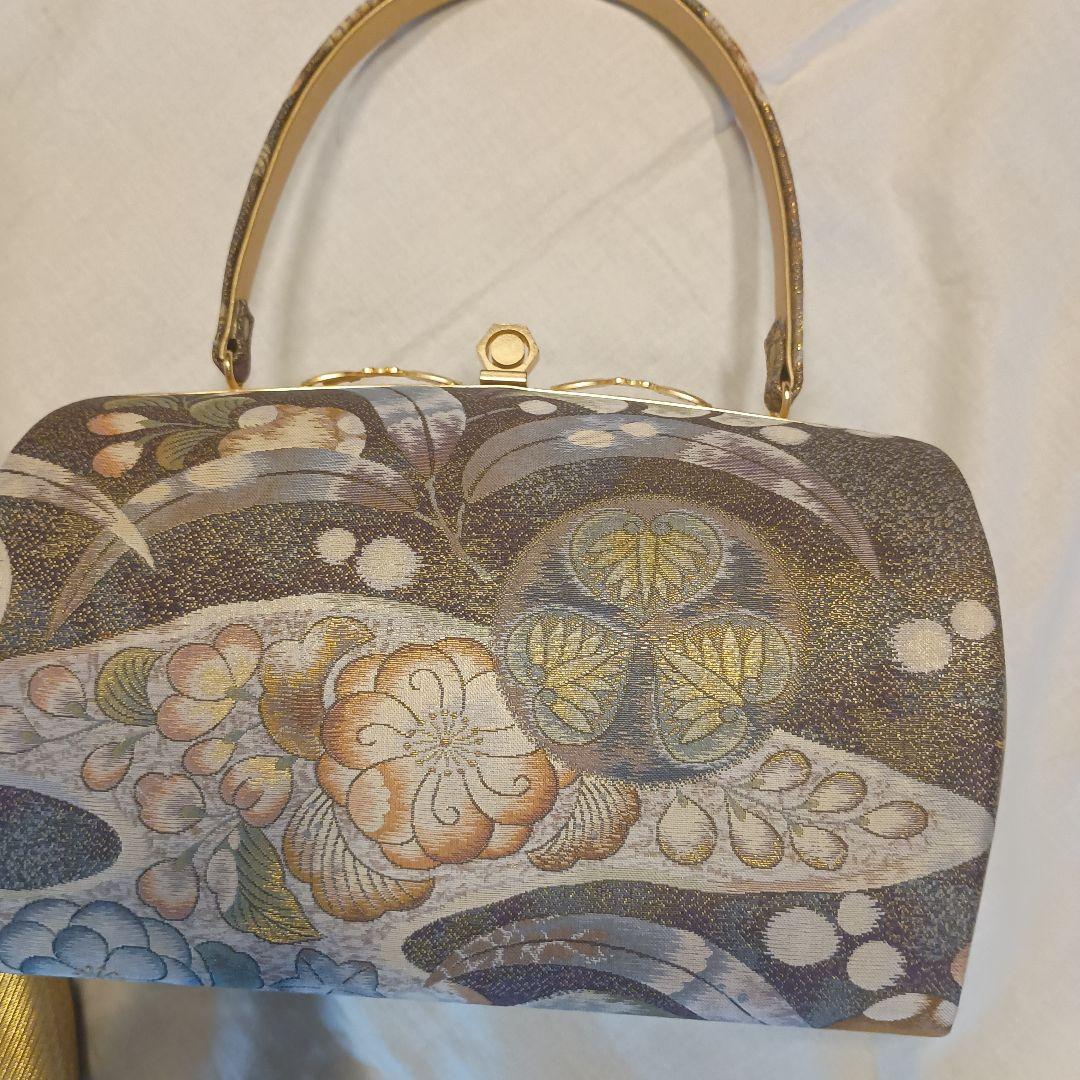 和装 東京芝山 振り袖 最高級　バッグ草履セット　両面取りバッグ　七宝