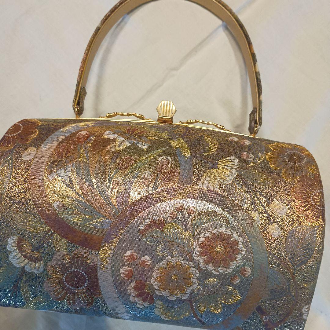 和装 東京芝山 振り袖 最高級　バッグ草履セット　両面取りバッグ　七宝