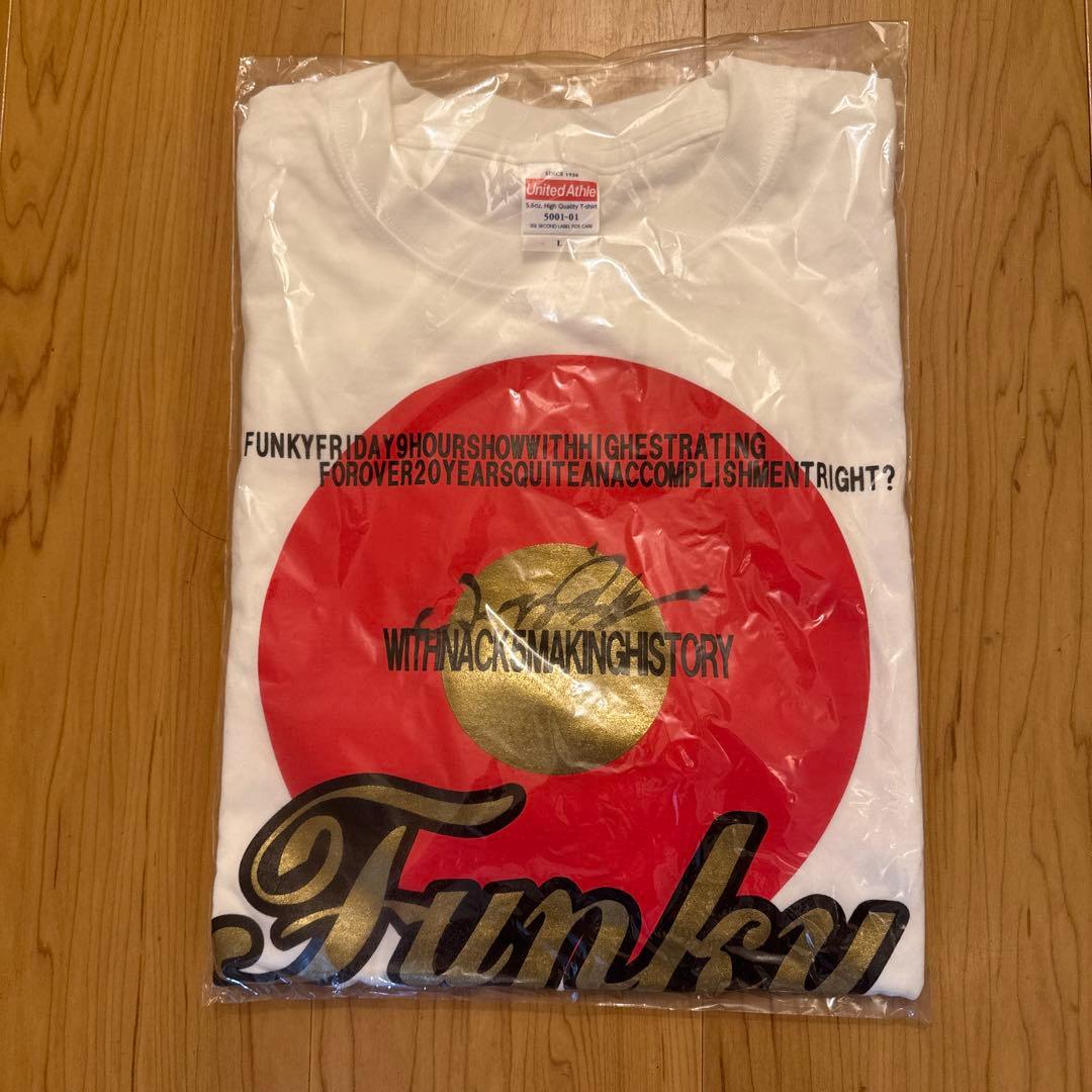 FUNKY FRIDAY NACK5 Tシャツ Lサイズ小林克也さんサイン入り NACK5〘激レア